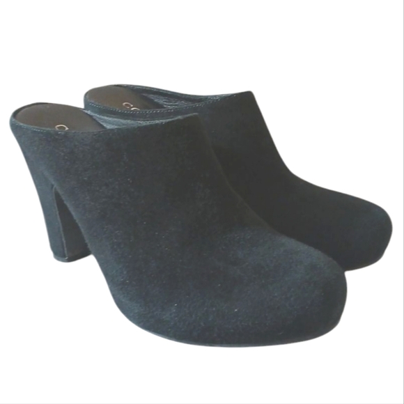 Cordani Black Suede Mule Heels Women's size 7 - Picture 8 of 12